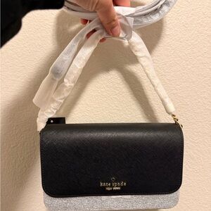 Kate Spade Madison Mini Flap Crossbody Black Saffiano Leather | NWT